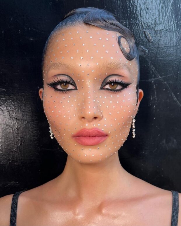 maquiagem com strass carnaval
