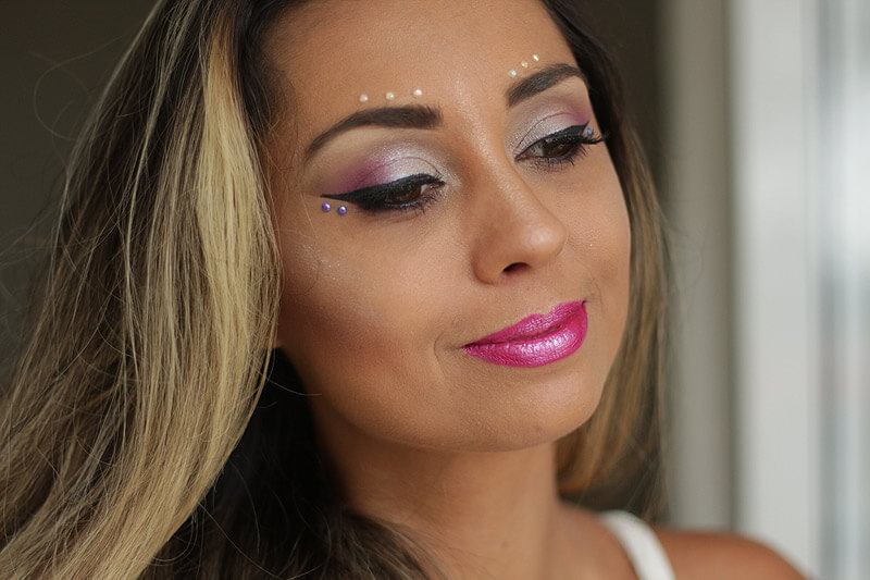 maquiagem carnaval com batom líquido
