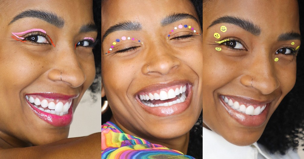 maquiagem carnaval pedrarias