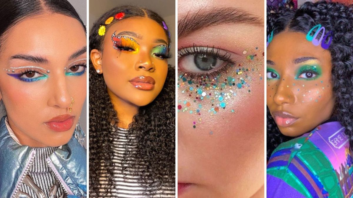 maquiagem carnaval colorida
