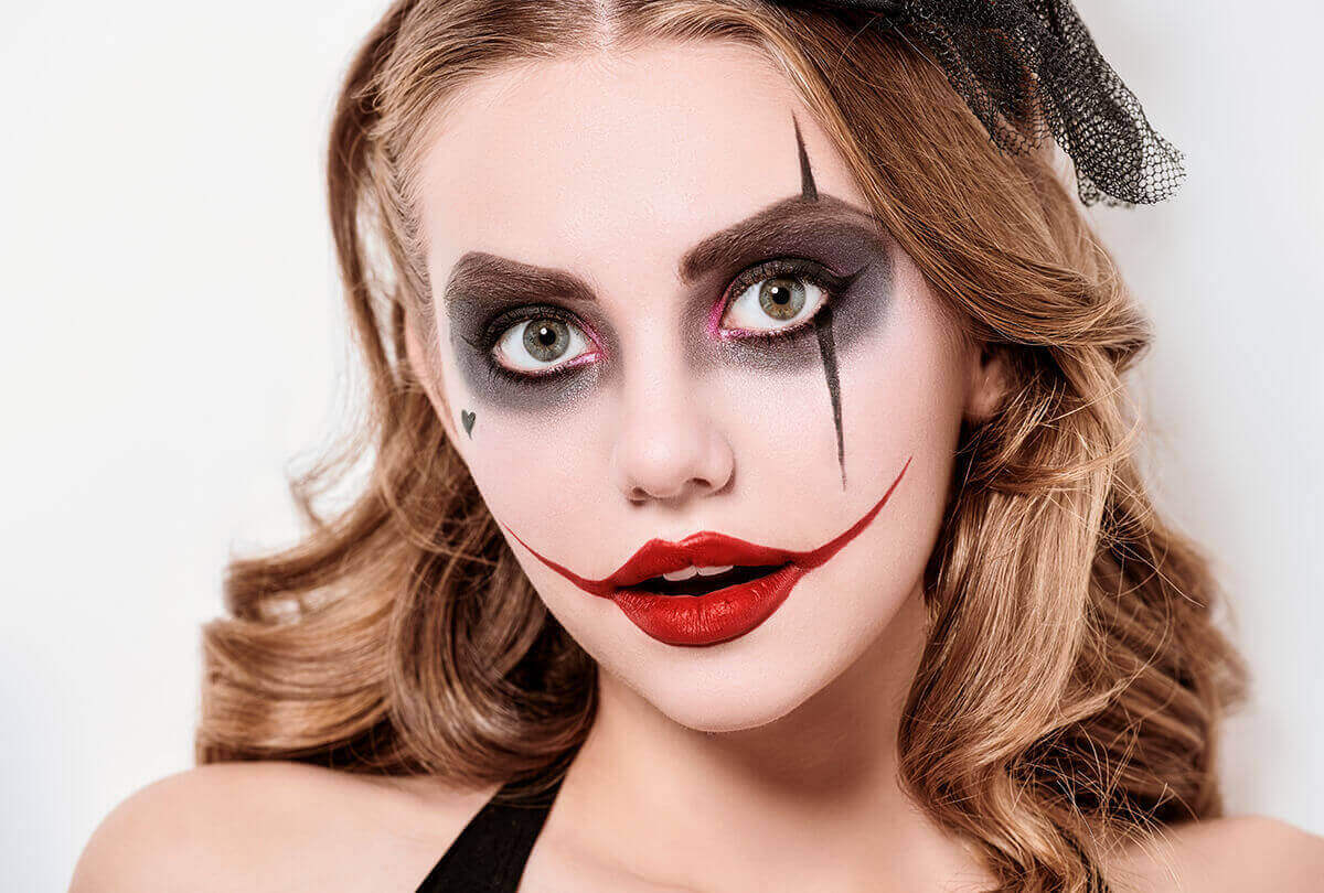 maquiagem de halloween gótica
