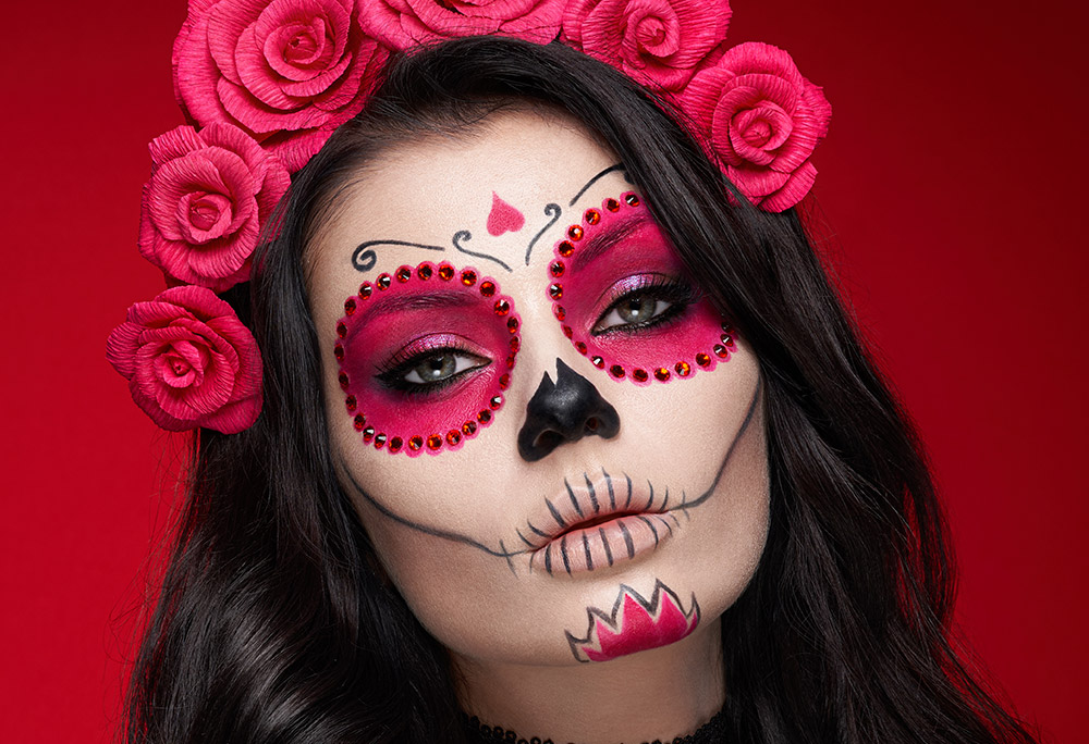 maquiagem de halloween feminina