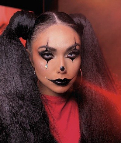 maquiagem de halloween palhaço