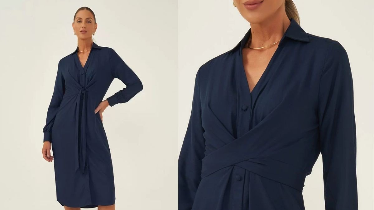 Dicas de maquiagem ousada para vestido azul (com cores complementares)