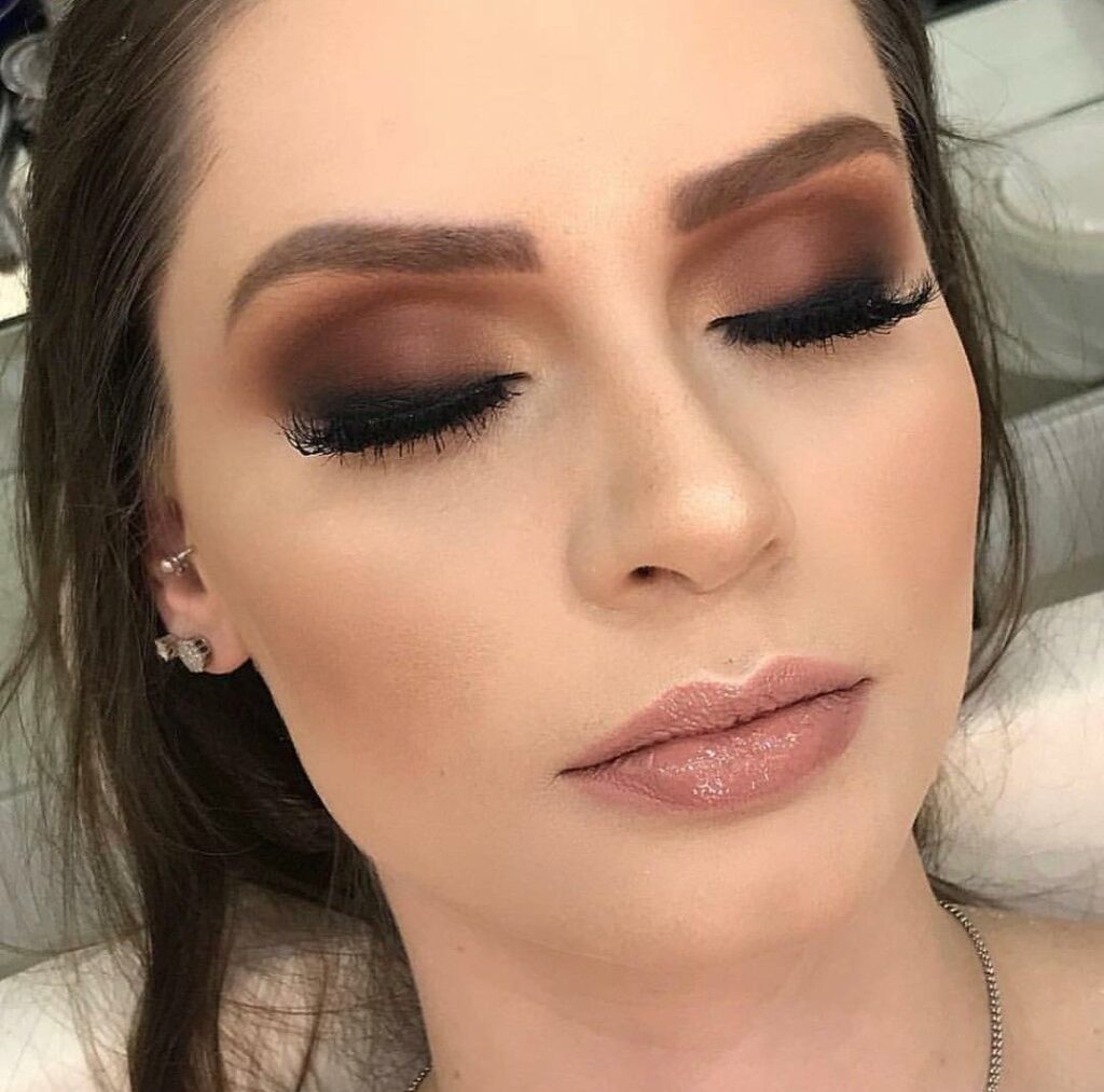 maquiagem marrom esfumada