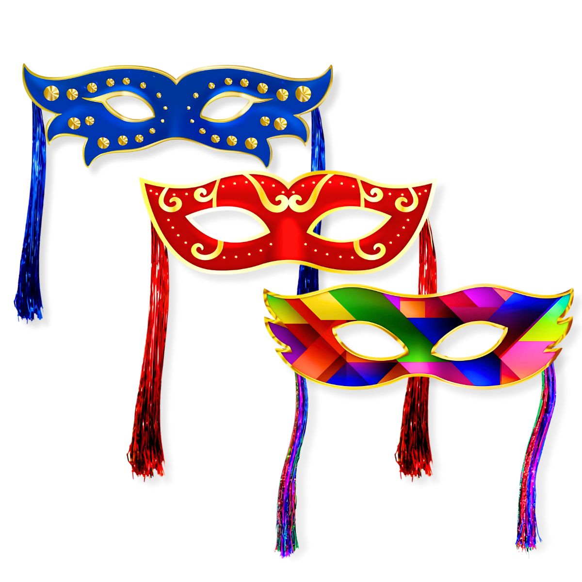 Máscara de carnaval luxo grande