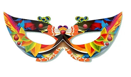 Máscara de carnaval luxo grande