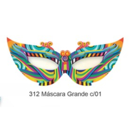 Máscara de carnaval grande decorativa