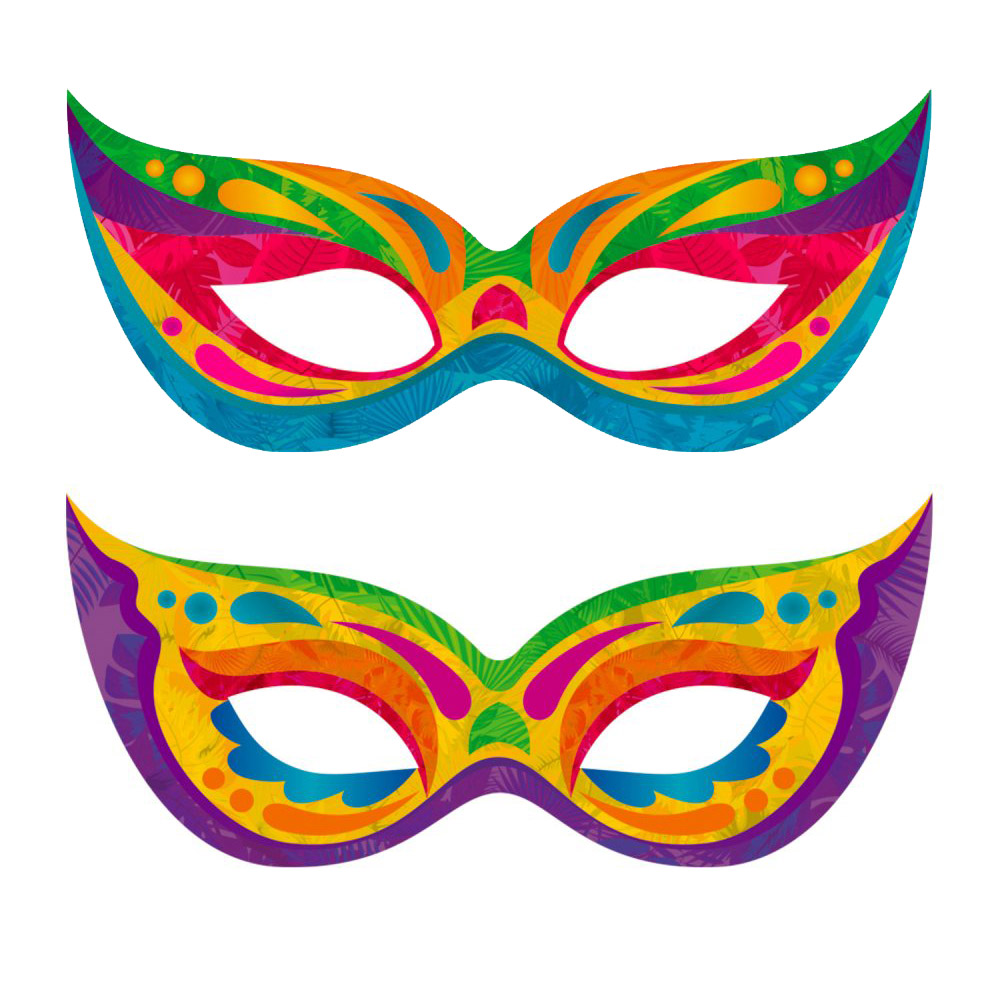 Máscara de carnaval grande para vitrine