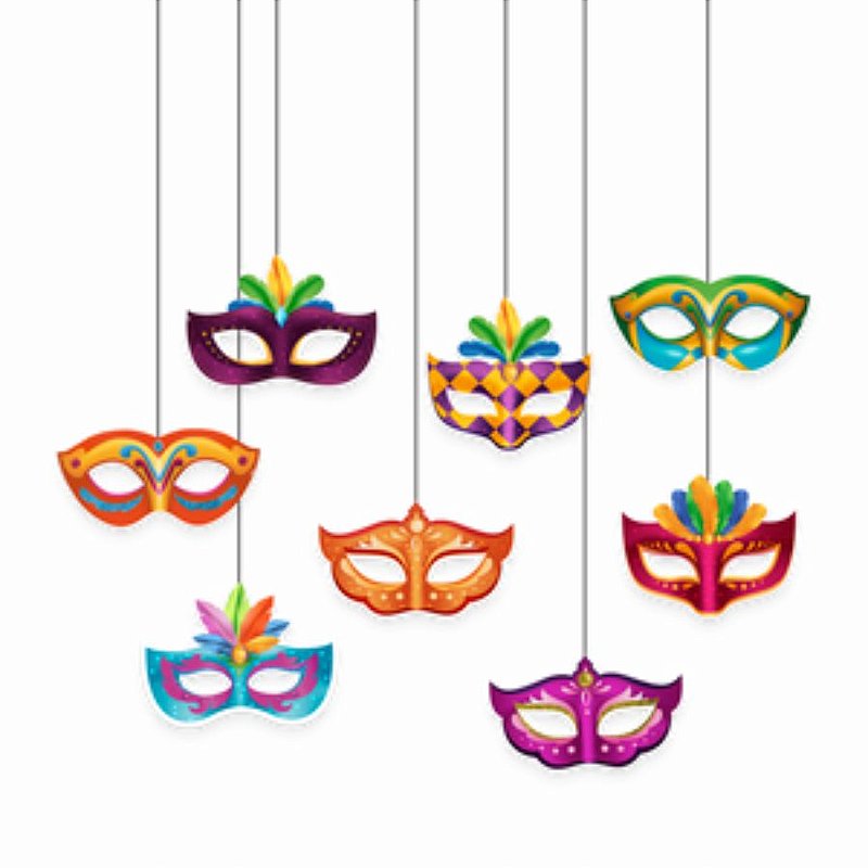 Máscara de carnaval grande DIY