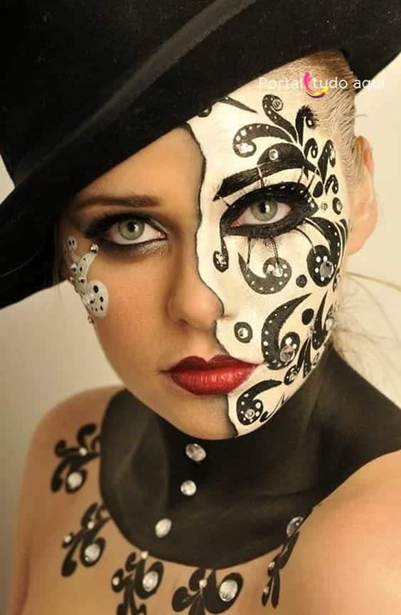 máscara de carnaval rosto inteiro