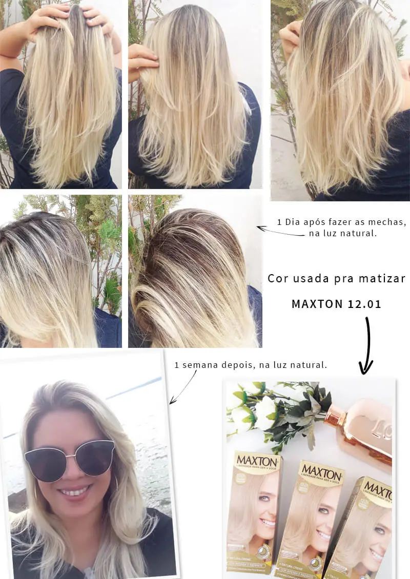 mechas em cabelo loiro
