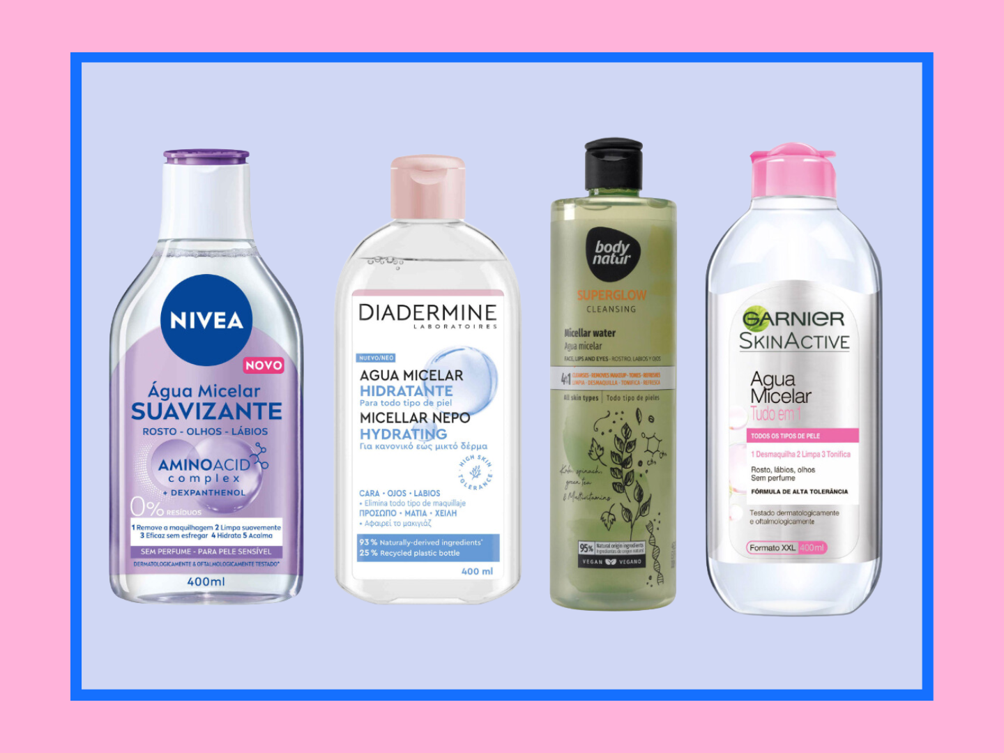 5 ideias de títulos:
1. Água Micelar: O Guia Completo para uma Pele Limpa e Saudável
2. Como Escolher a Água Micelar Ideal para o Seu Tipo de Pele
3. Os Benefícios Surpreendentes da Água Micelar na Sua Rotina de Skincare
4. Água Micelar vs. Demaquilante Tradicional: Qual a Melhor Opção?
5. Dicas de Uso da Água Micelar para Potencializar a Limpeza Facial