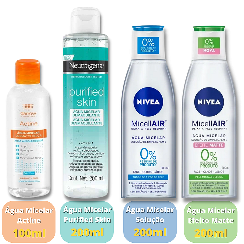 5 ideias de títulos:
1. Água Micelar: O Guia Completo para uma Pele Limpa e Saudável
2. Como Escolher a Água Micelar Ideal para o Seu Tipo de Pele
3. Os Benefícios Surpreendentes da Água Micelar na Sua Rotina de Skincare
4. Água Micelar vs. Demaquilante Tradicional: Qual a Melhor Opção?
5. Dicas de Uso da Água Micelar para Potencializar a Limpeza Facial