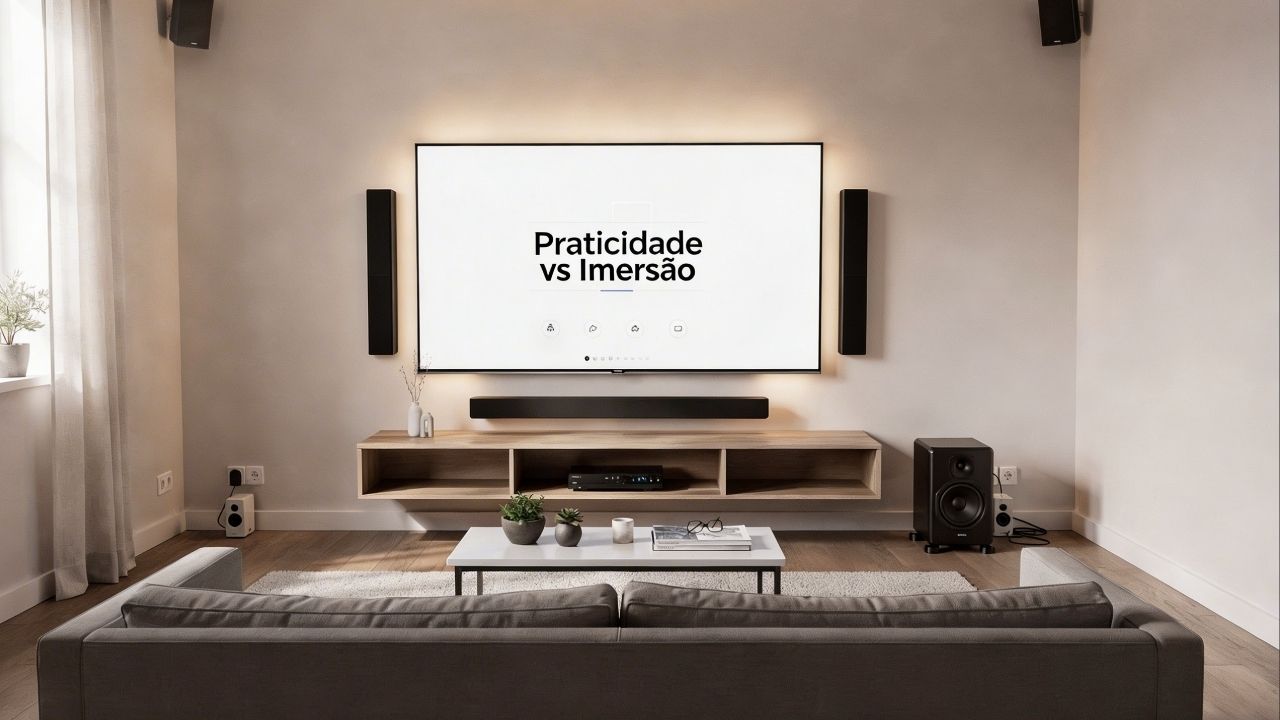 melhor soundbar para um apartamento pequeno