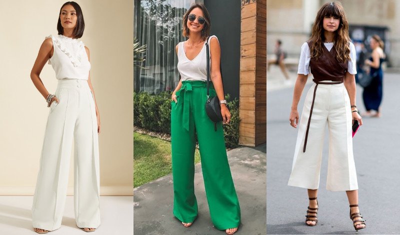 calça pantalona linho ou algodão qual escolher