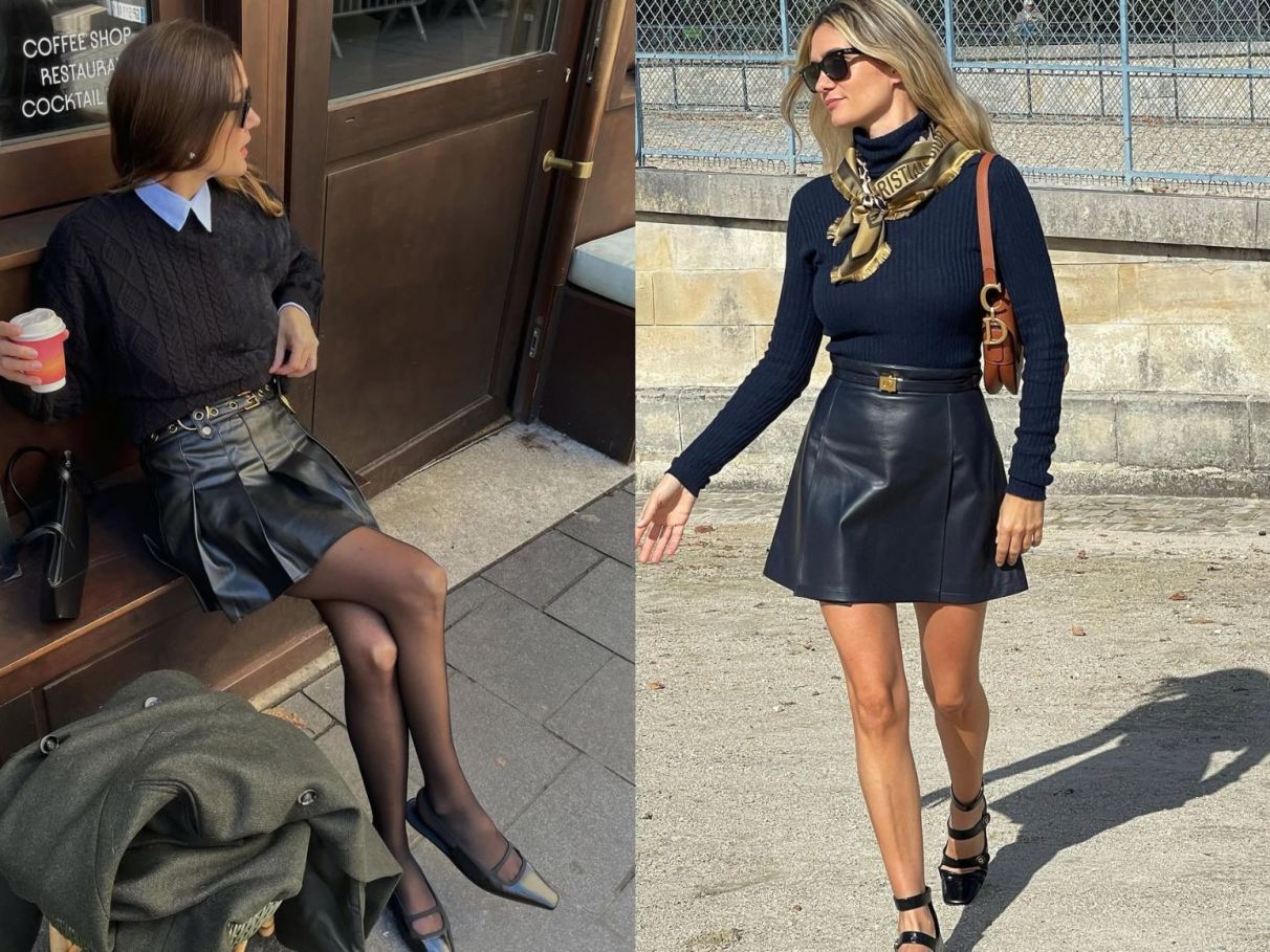 saia couro legítimo vs sintético inverno