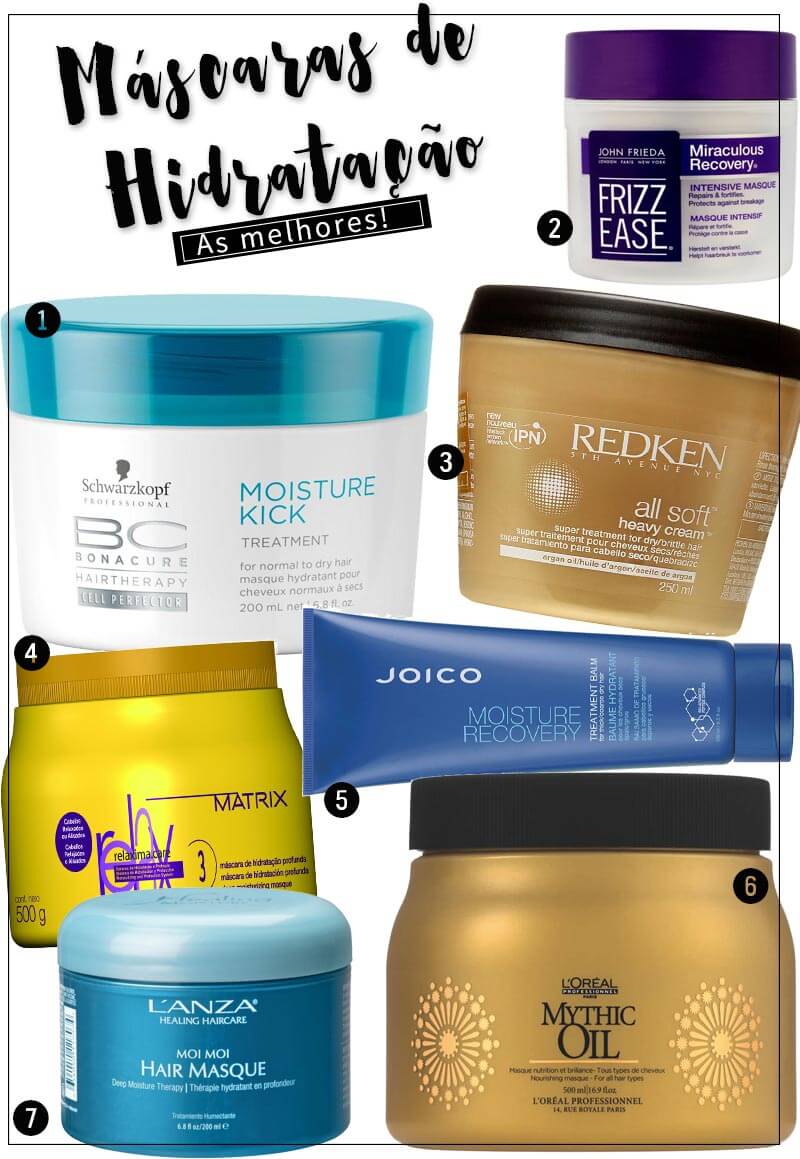 melhores máscaras de hidratação
