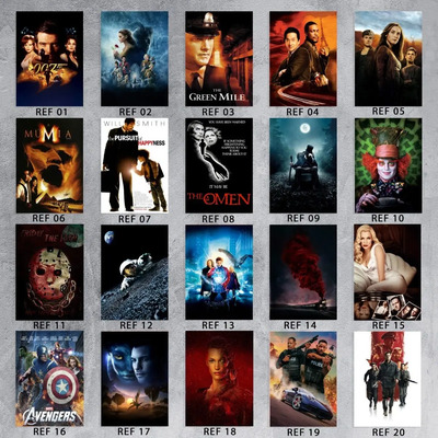 quadros de filmes vintage versus minimalistas qual escolher