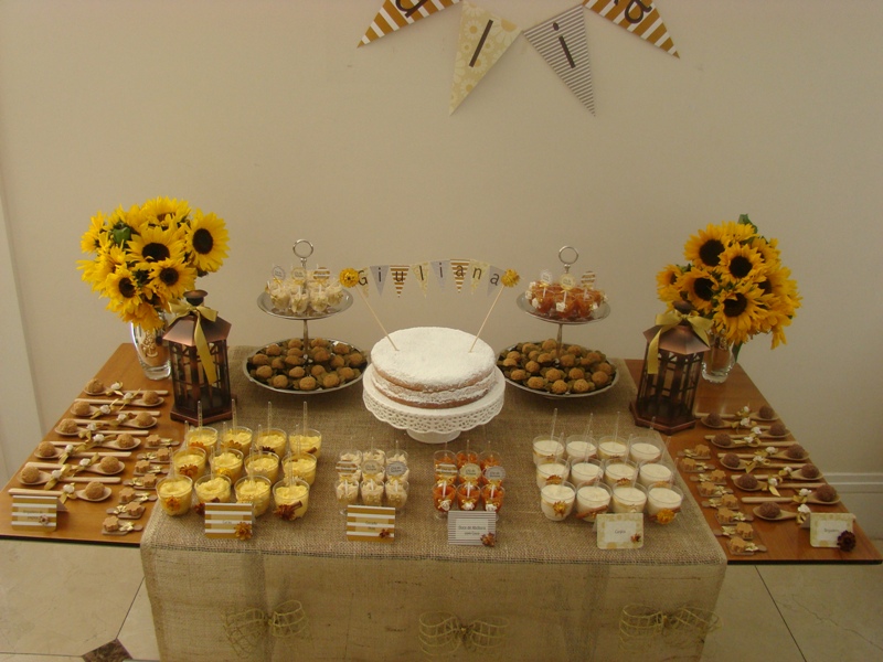 mesa de cha de panela decoração