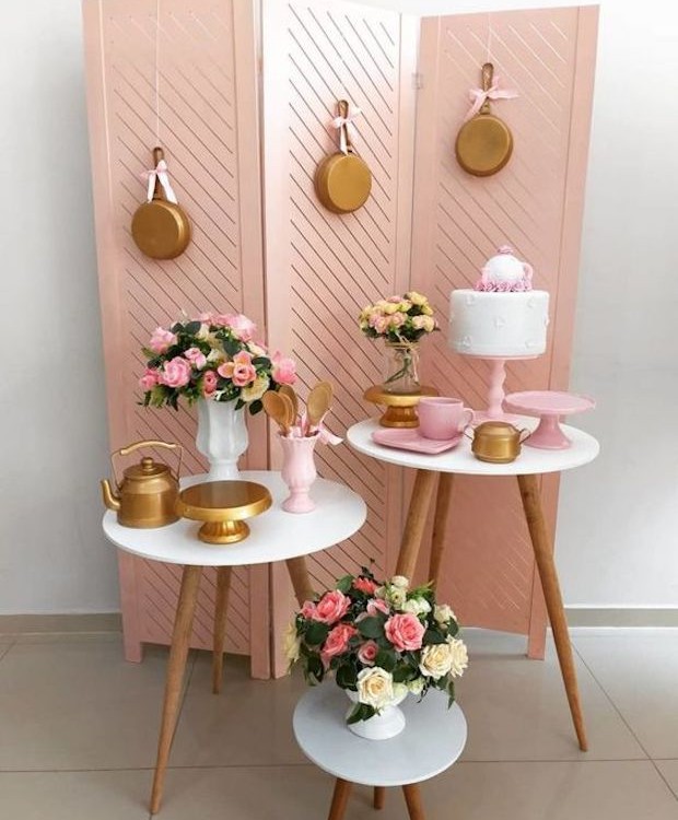 decoracao mesa cha de panela com panelinhas