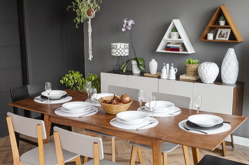 mesa de madeira decoração