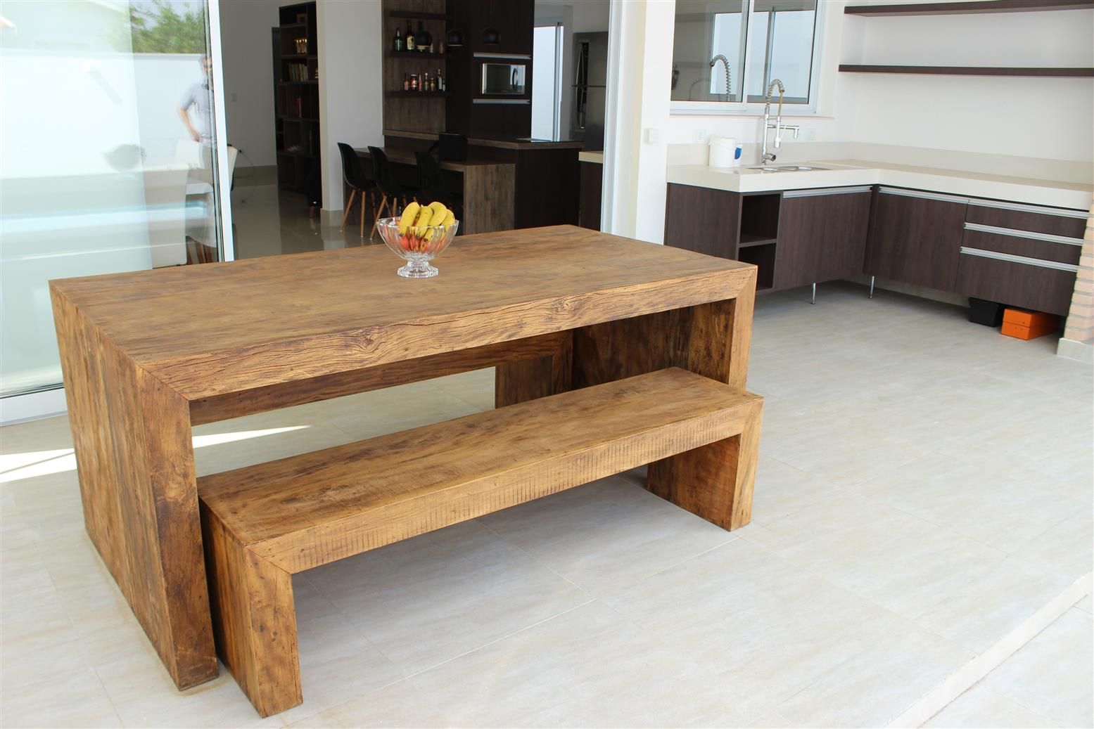 mesa de madeira decoração