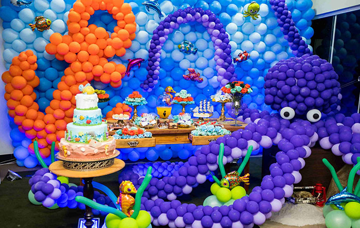 mesa festa infantil decoração tons pastel