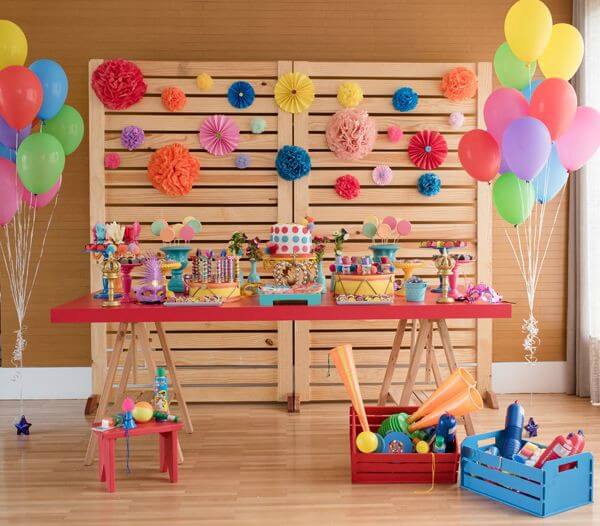 mesa festa infantil decoração tema LEGO