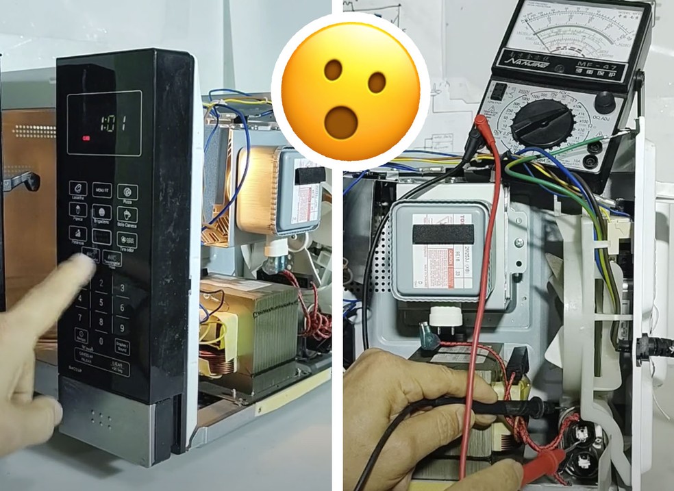 micro-ondas não esquenta mas liga