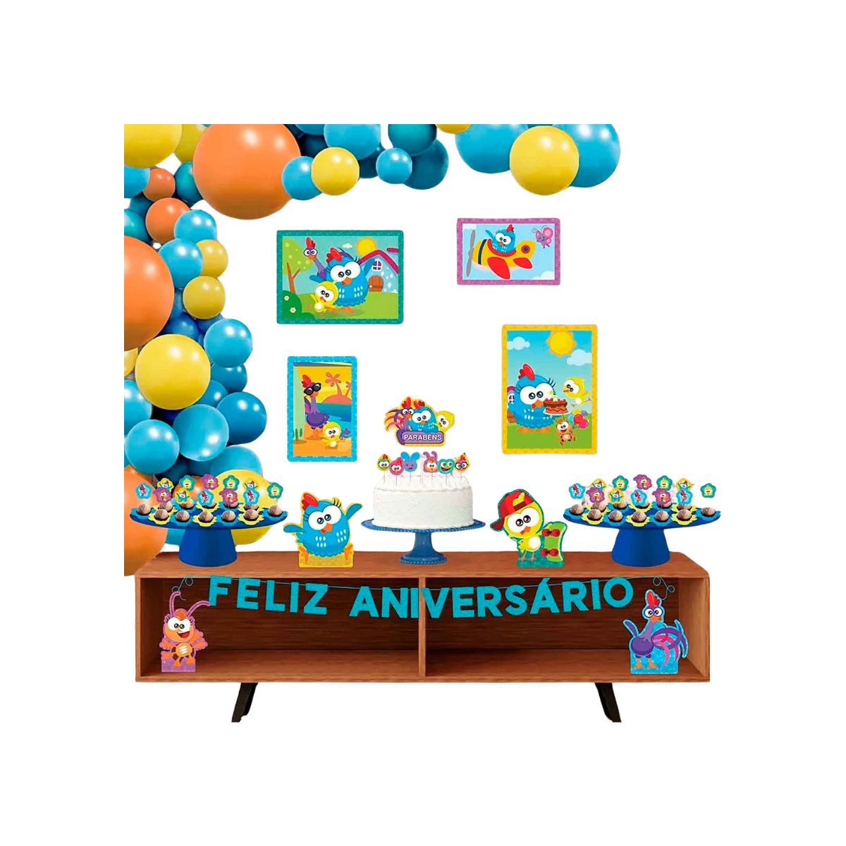 decoração de mesa compacta