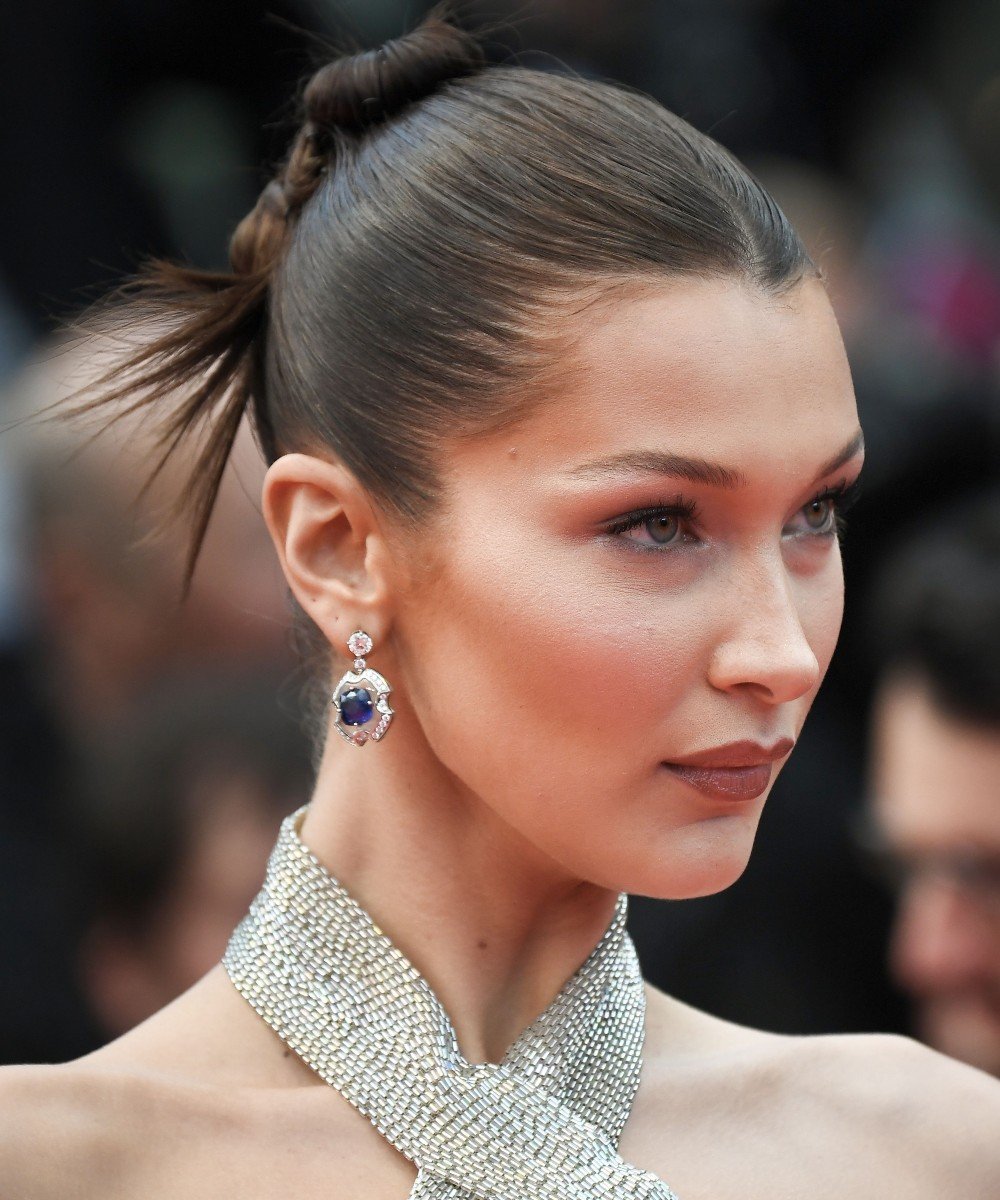 penteado meio preso simples
