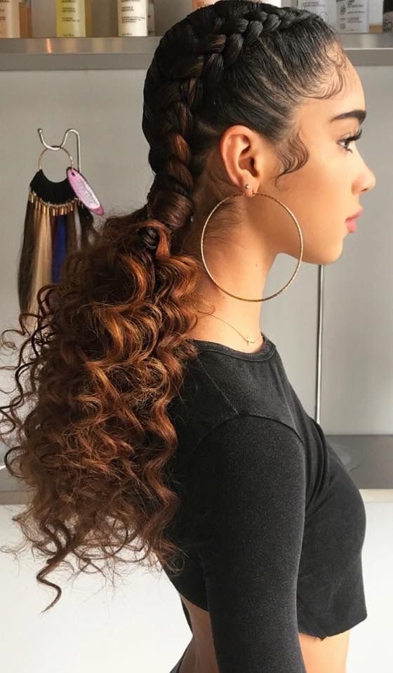 penteado meio preso simples