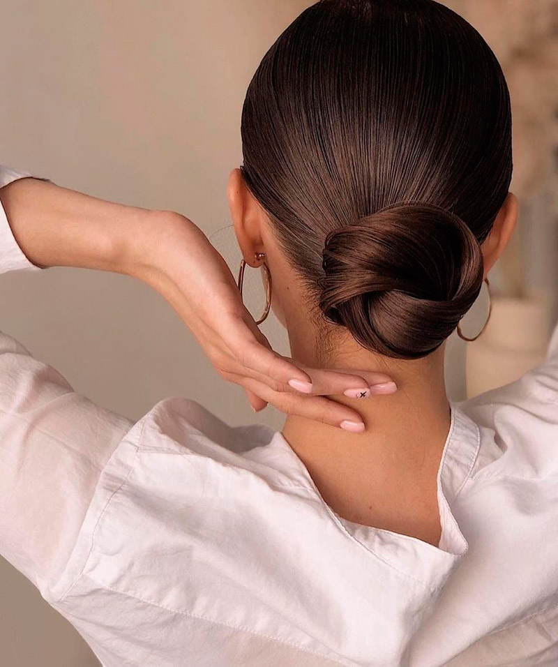 penteados presos para cabelo liso