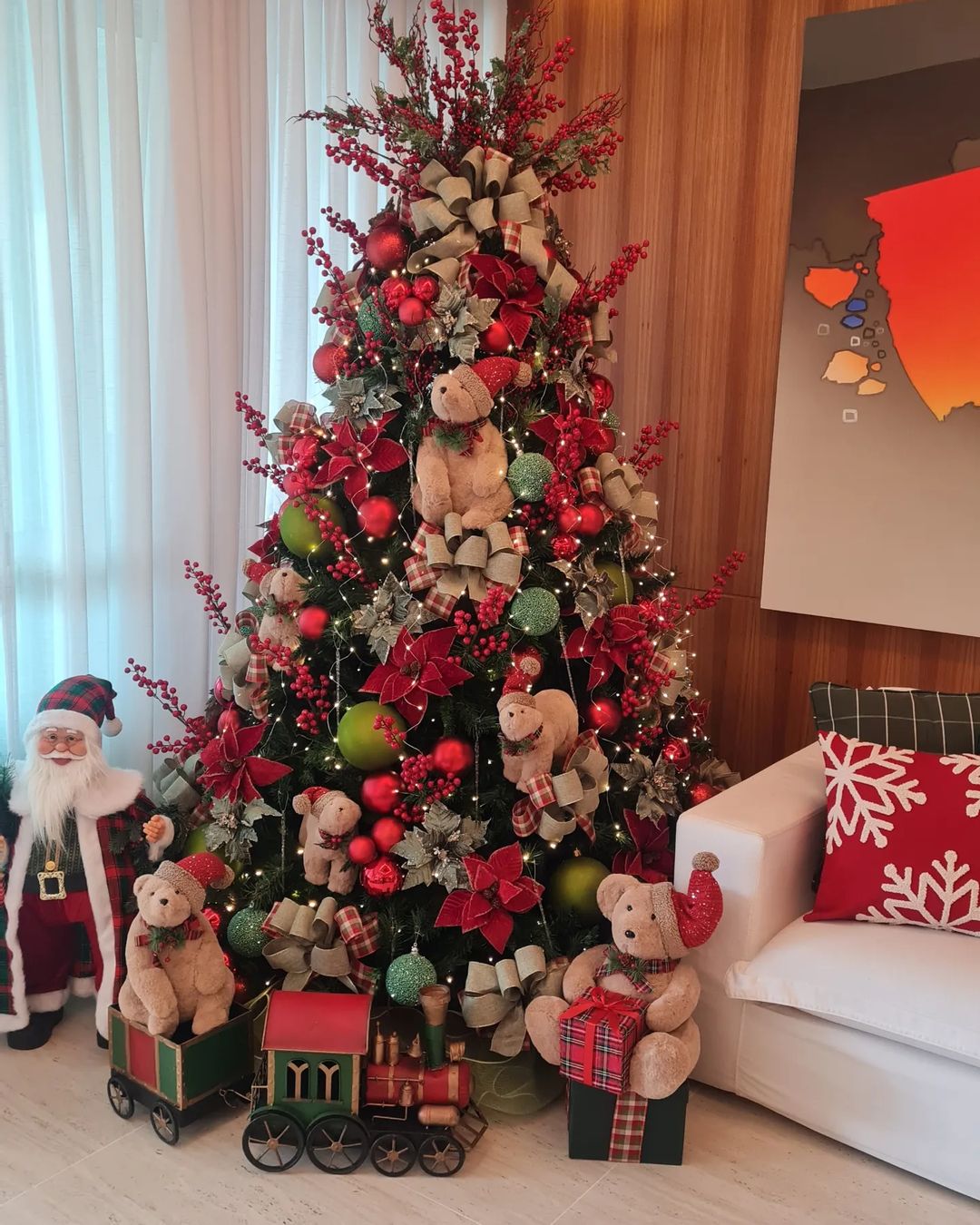 decoração árvore de natal minimalista