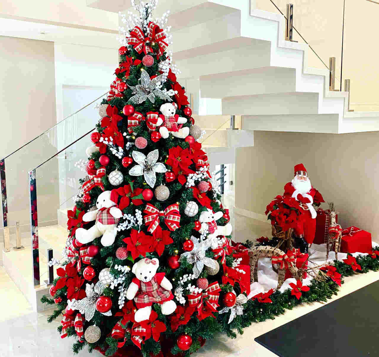 paleta de cores decoração árvore de natal