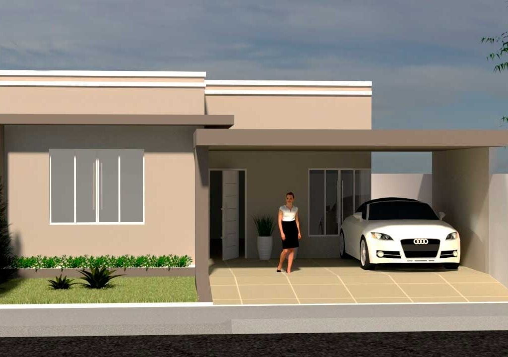 Muro de casa com pedra