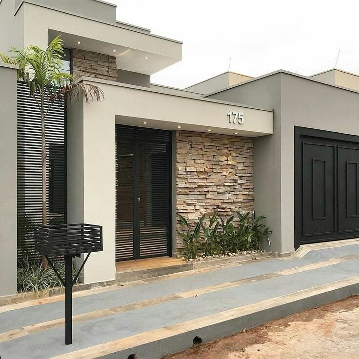 Muro de casa que valoriza a arquitetura