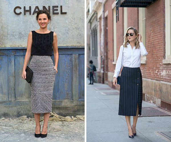 modelos de saia midi