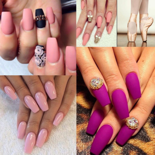 unhas de fibra de vidro bailarina
