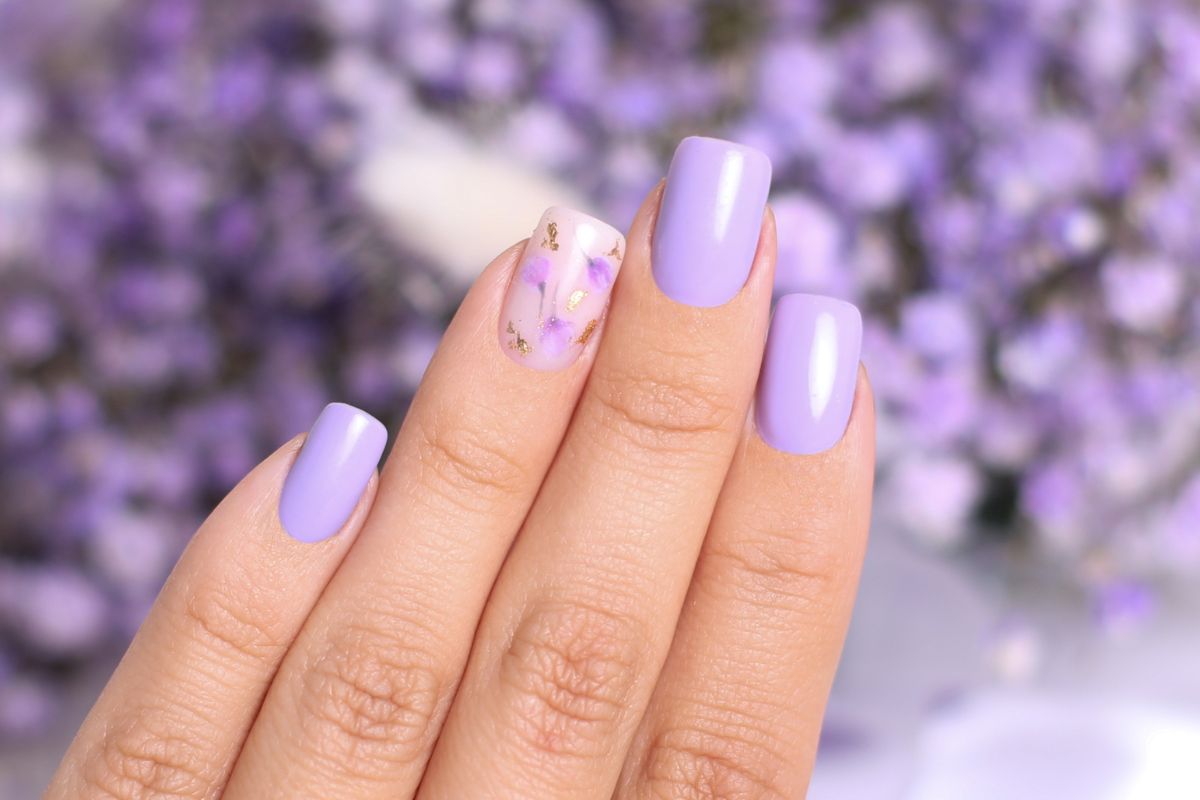 unhas com glitter passo a passo
