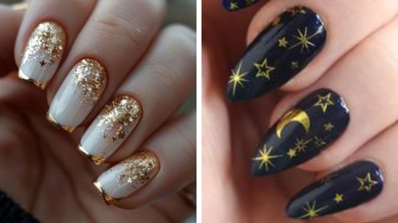 unhas pratas ano novo