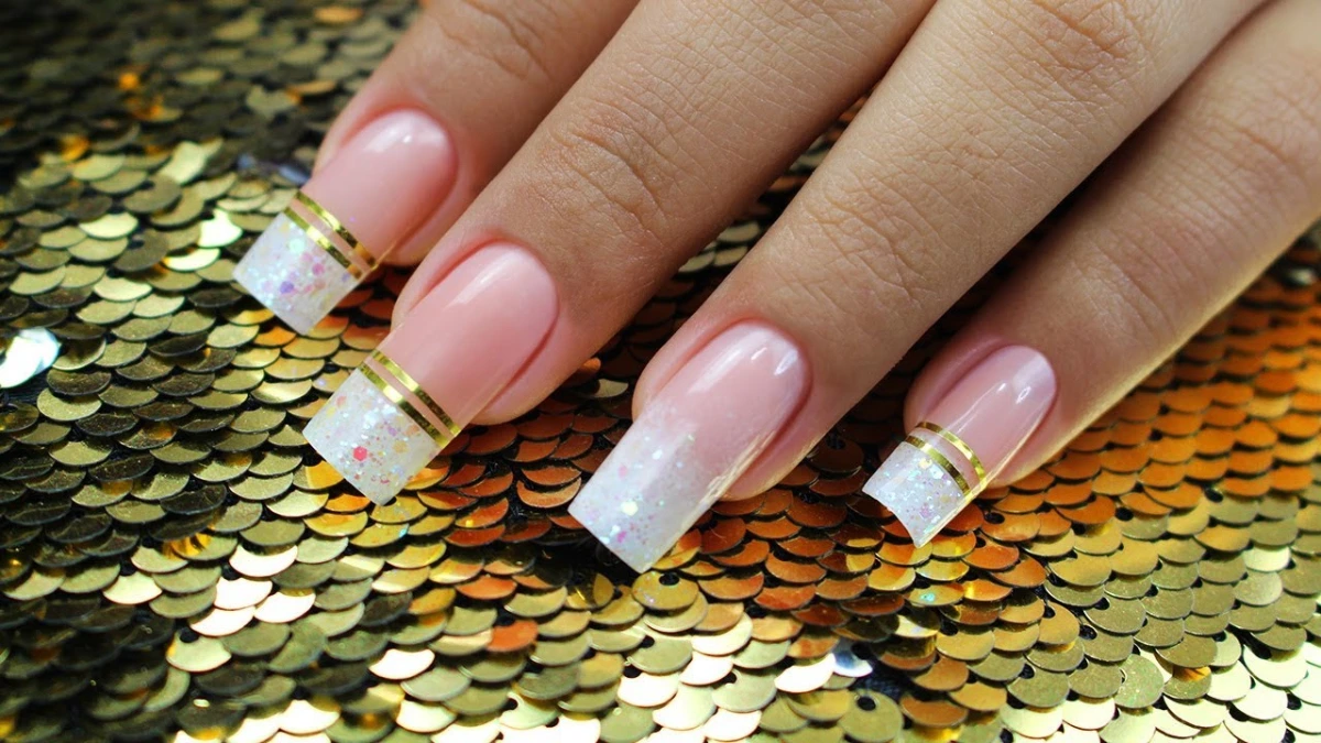 unhas francesinha modernas réveillon