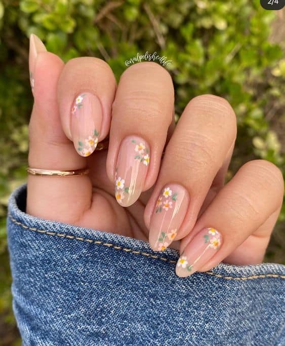 unhas naturais redonda