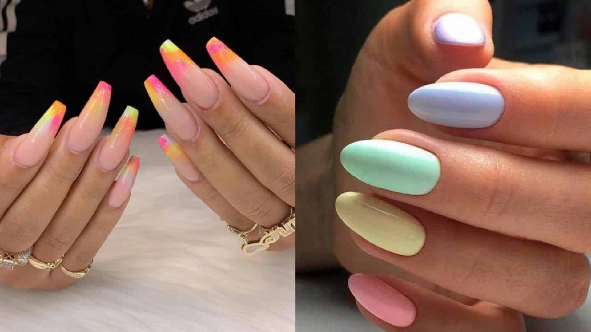 unhas naturais leitosas