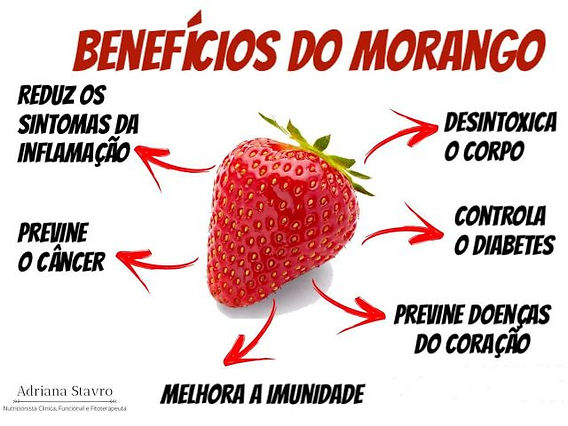 morango é bom para quê