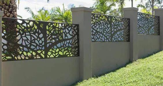 Muro com grade para condomínio