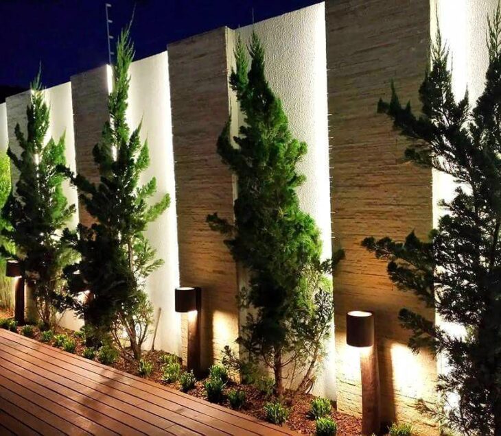 iluminação para jardim vertical