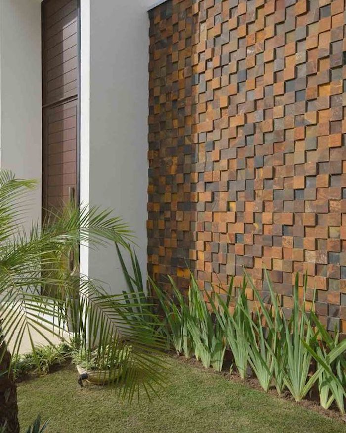 revestimento de muro com porcelanato
