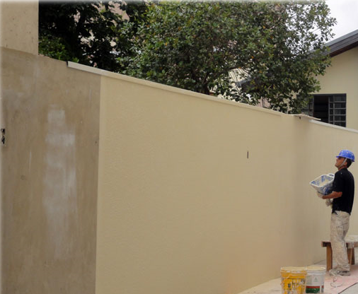 revestimento de muro cimentício